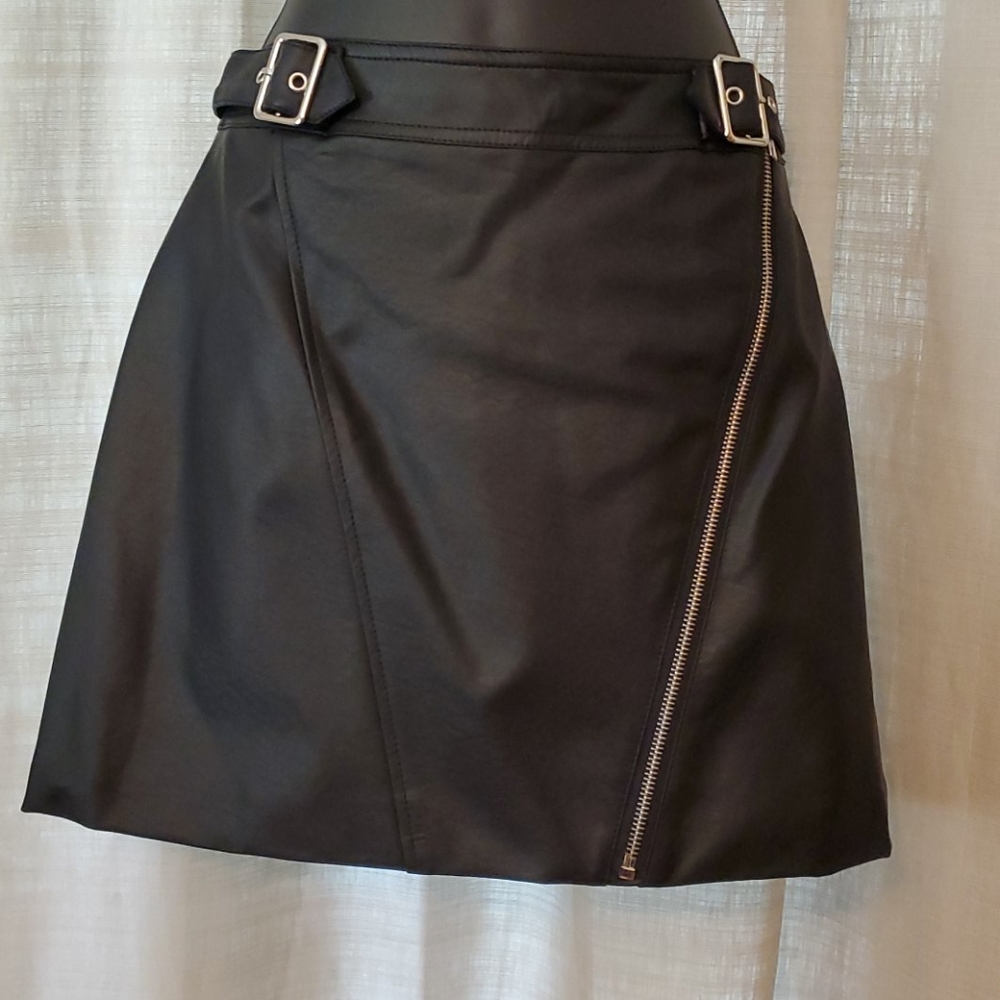 Faux Leather Mini Skirt
